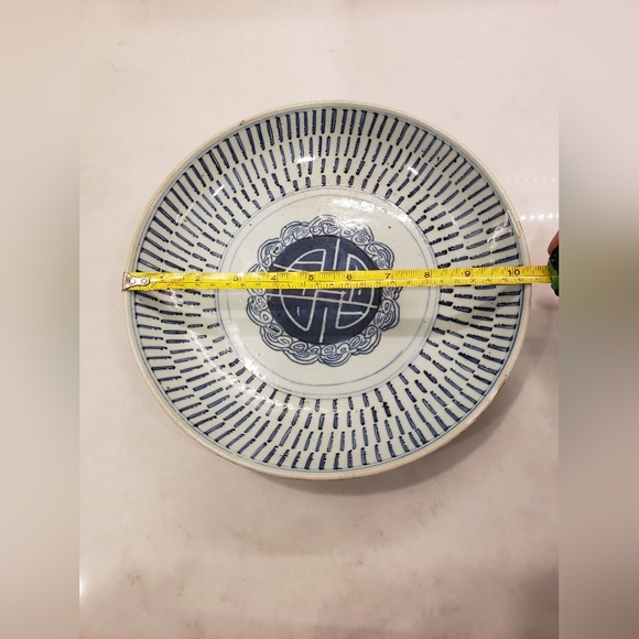 Antique Chinese Qing Dynasty Longevity Dish - Picture 11 of 12